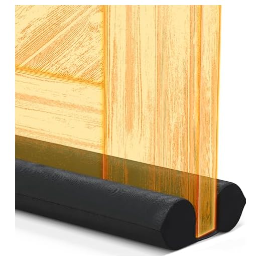 Easy to Install Under Door Draft Stopper - Thicker 2" Foam Strip Blocks 50% More Noise, Wind - Seal Bottom of Doors 30" to 36" - Interior Front Door Sweep, Blocker, Soundproofing - Everlasting Comfort