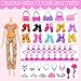 ZITA ELEMENT 101 Pcs Doll Clothes and Accessories Ramdom Style Gift Box Package, 5 Wedding Gowns 2 Fashion Dresses 2 Casual Outfit 2 Swimsuits 67 Accessories for 11.5 inch Doll Clothes for Age 3-10