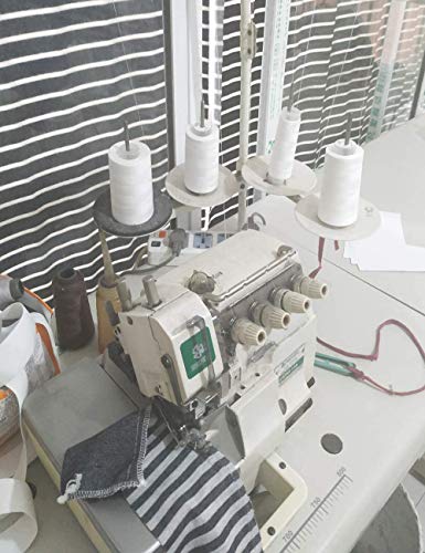 Meikeer Sewing Thread 100% Polyester 40s/2 Serger Cone Thread 3400 Yards/1 Spool of Yarn,All Purpose Thread High Tensile Spools,for Serger, Overlock, Quilting, Sewing Machine(White)