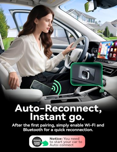 Mavlou Wireless Carplay & Android Auto Adapter, Metal Design Mini & Stable 2-in-1 Dongle, Convert Vehicle's Wired CarPlay/Android Auto to Wireless, for iOS 10+/Android 11+ & Cars from 2016 (Gray) - Image 6