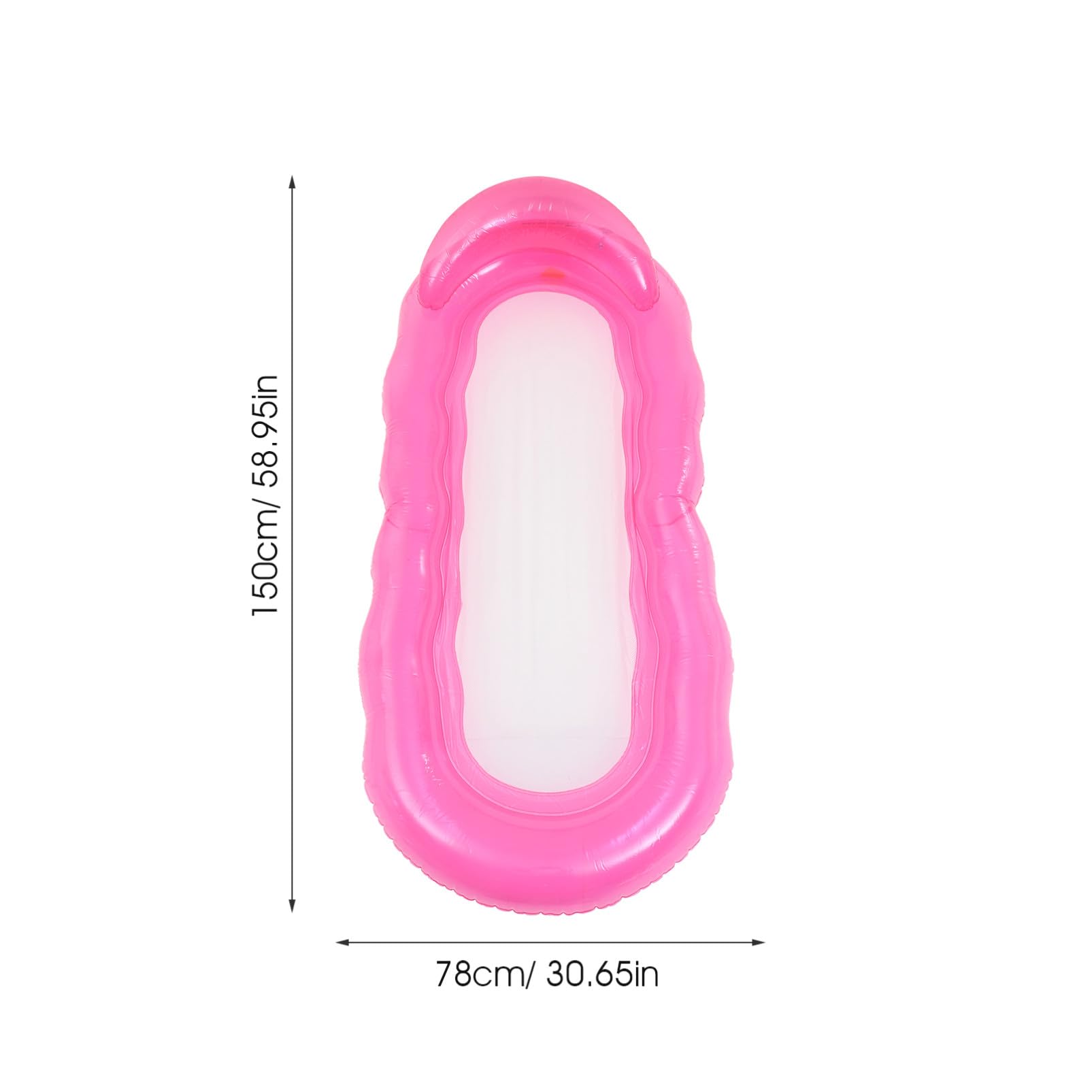Hamaca Inflable para Piscina Resistente Pinchazos Colchón Flotante y Compacto para Fiesta Piscina y Relajación al Sol Rosa
