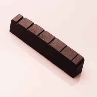 Black Graphite Left handed guitar top nut six string 43mm x 6mm
