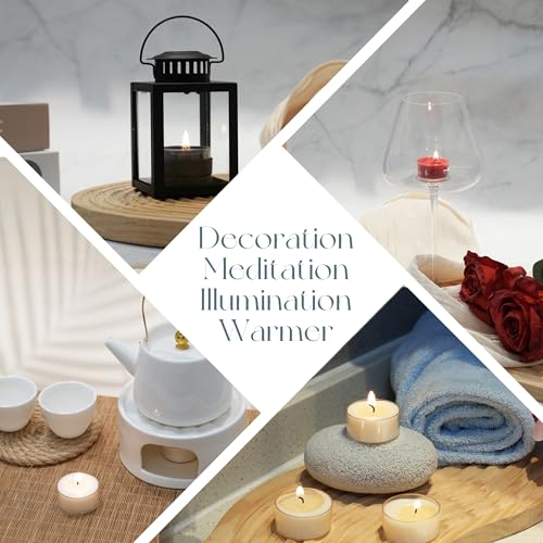 MUUFAZA 12 Unscented Natural Soy Tealight Candles in Clear Cups, 5H Long Clean Burning, Hand-Poured Red Mini Tea Candle Set for Parties, Spa, Meditation, Gift, Holiday, Emergency, Home Decor