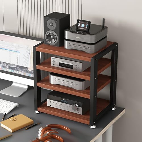 Stojak na media HIFI AV, 2-4-poziomowa wieża audio, do odtwarzaczy płyt DVD, konsol kablowych, stylowe meble domowe dla audiofilów i systemów rozrywkowych