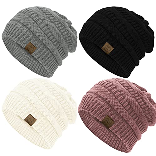 Bonnet tricoté pour femme Durio en grosse maille douce pour l'hiver