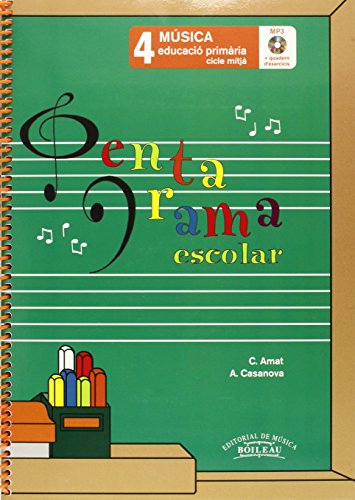 Portada de Pentagrama Escolar 4 Català Llibre + Cd