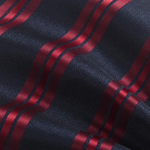 Image of Striped Plaid Polka Dot Mens Tie Formal Necktie Pocket Squares Ties Clips Cufflinks Classic for Men Set