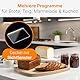 Clatronic® Brotbackautomat - frisches Brot zu Hause selber backen | automatische Zubereitung & Warmhaltefunktion | Backautomat mit Timer | einfache Bedienung über Display | 12 Backprogramme | BBA 3774