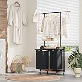 Laundry Sorter 2/3/4 Section,Rolling Laundry Sorter Hamper with Hanging Rack & Shelf, Laundry Basket Organizer with Lockable Wheels,Folding Station for Laundry Room, Bedroom, Bathroom