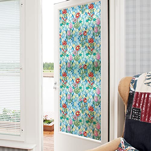 Dktie, Window Privacy Film Decorative Stained Glass (132, 17.7 X 78.7 Inch ( 45 X 200 Cm )) #TOP3