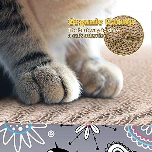 LIKEA Cat Scratcher Lounge Scratching Pads Reversible Cardboard with Organic Catnip, Protector for Furniture Couch Floor Eco-Friendly Toy - Image 4