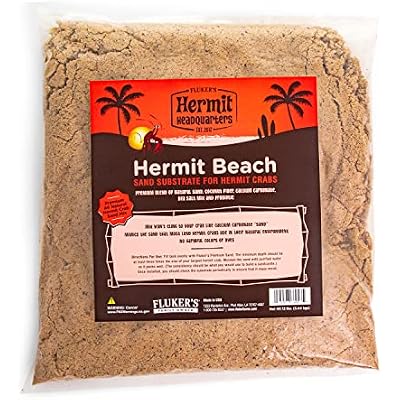 Fluker's All Natural Premium Hermit Crab Sand Substrate, Sand Mixture with Coconut Fiber, For Hermit Crab Tanks, 12 lbs.
