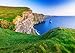 BELECO 7x5ft Fabric Ireland Moher Cliffs Backdrop Spring Nature Ocean Scenery Green Mountains Irish Background Outdoor Camping Hiking Theme Party Decor Kid Adult Artistic Portrait Photo Studio Props
