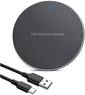 TWICK- 20W Wireless Charger Fast Charging Pad for iPhone 14/13/12/11/X Mini Pro Max, XR, Samsung Galaxy S22/21/20/10/Note (works with USB QC 3.0/ 3A Plug, Not included) (Black Pad)