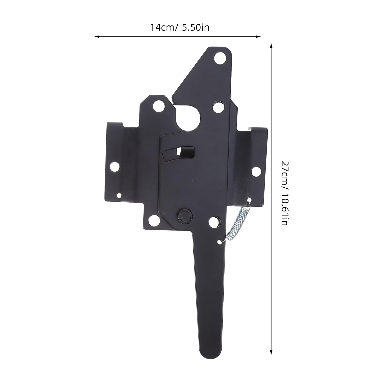 Pestillo de Puerta Autoblocante de Gravedad para Valla, Acero al Carbono Recubrimiento en Polvo, Resistente Intemperie, Compatible Cierre Automático, Kit para Puertas Exteriores