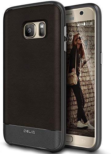 Galaxy S7 Case, OBLIQ [Flex Pro][Espresso] Premium PU Leather Slim Fit TPU Bumper Form Fitting Heavy Duty Protective Cover for Galaxy S7(2016)