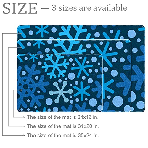 Paillasson d'intérieur super absorbant flocon de neige pour entrée cosy