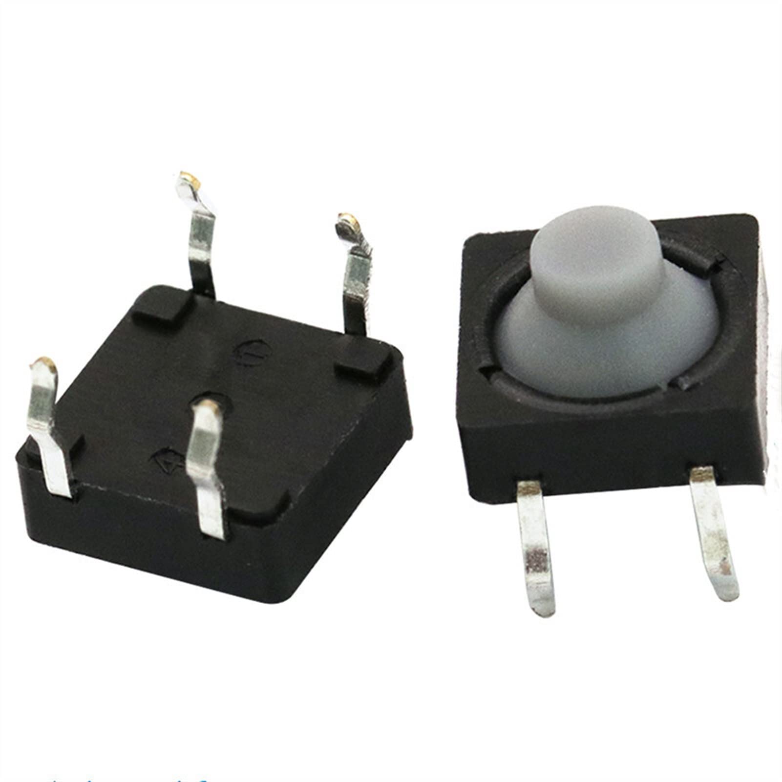 JFQOWCMP Micro Switch 20PCS/LOT 8x8x5MM 4 Pins Conductive Silicone Soundless Tactile Tact Push Button Micro Switch Self-Reset