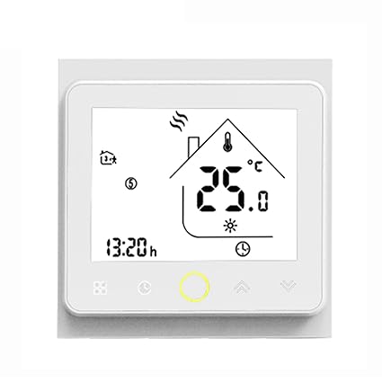 Ubersweet Smart Thermostat Light Temperature Controller 5A Water/Gas Boiler Thermostats for Home No Wi-Fi - White |