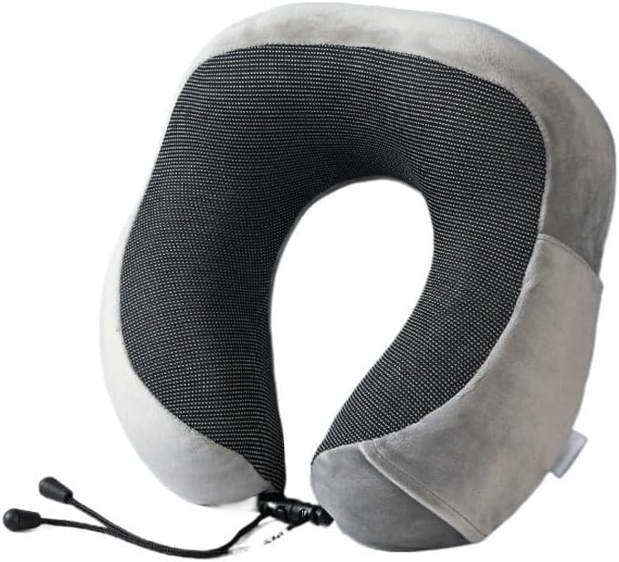 Cotton U-Shaped Pillow with Slow Recovery Spring for Afternoon Nap Neck Support It Can Be Folded Used As A Travel