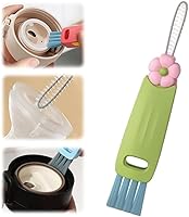 Vista 10 de Cepillo de limpieza de tapa de taza 3 en 1, cepillo de limpieza de hendiduras de botella de agua 2025 para espacios reducidos, cepillo de limpieza