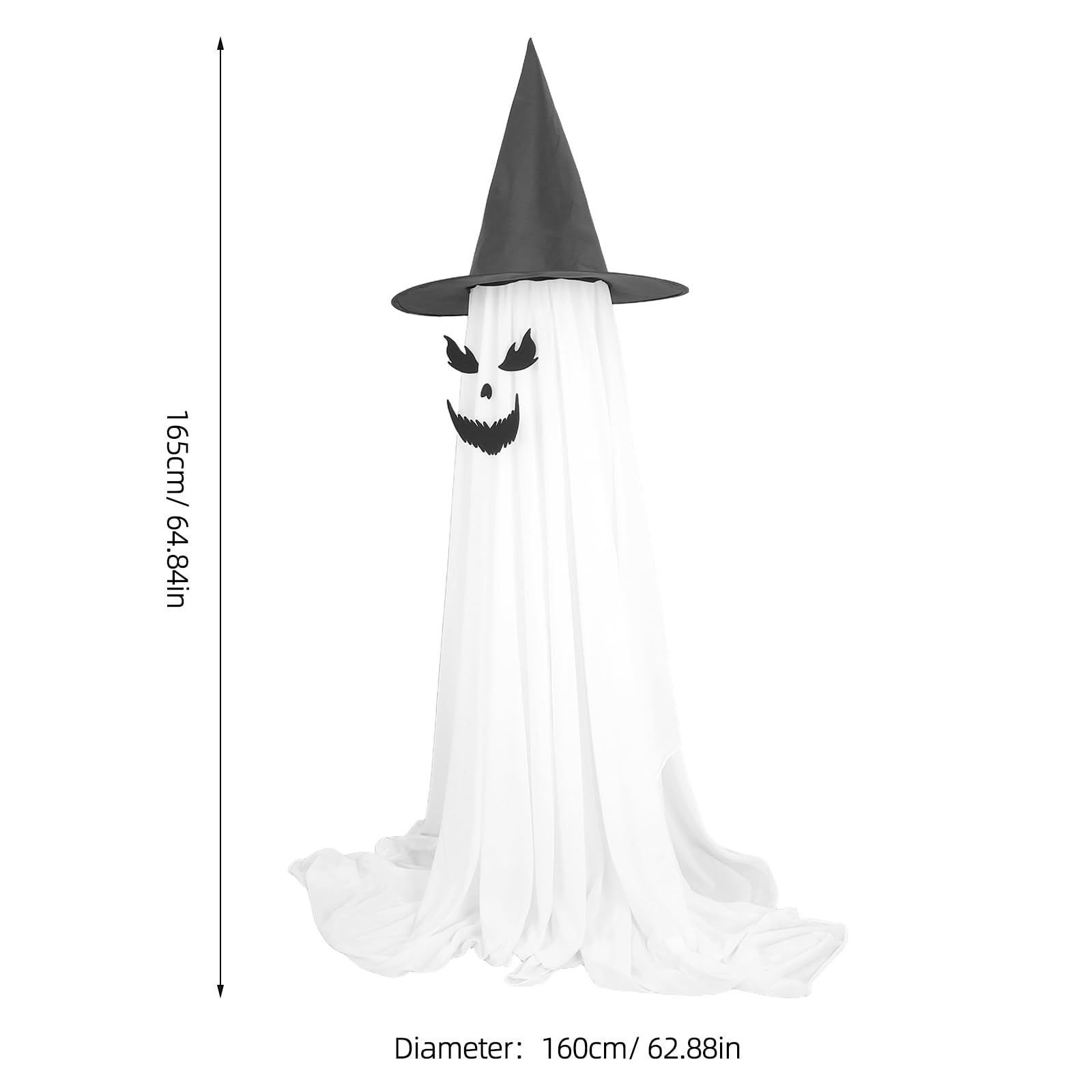 Dekoracja na ganku z duchami na Halloween Upiorne dekoracje na zewnątrz Świecące stojące duchy Ogród na Halloween Straszne dekoracje na trawniku