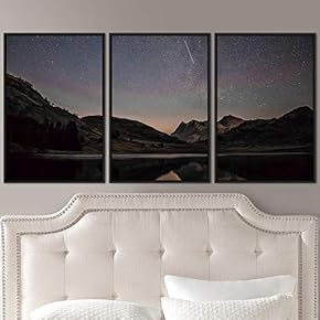 signwin 3 Piece Framed Canvas Wall Art Starry...