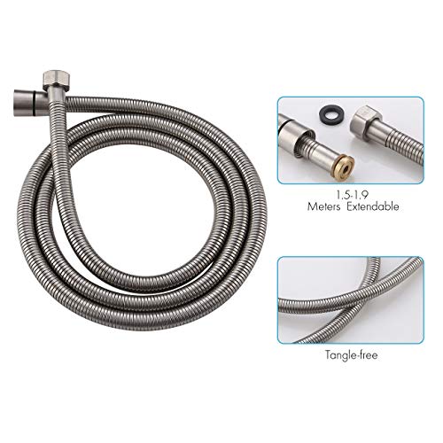 Kes Brass Handheld Shower Head With 1.5-Meter Long Hose And Holder Bracket Replacement Showerhead For Bathroom Showering System Contemporary Square Style Brushed Nickel, Lp135-Bn #TOP4