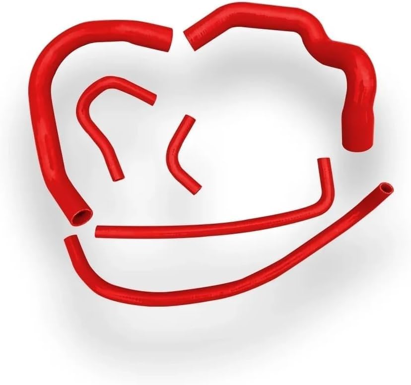 Silicone radiator coolant hose upper and lower hose FOR Jeep Cherokee XJ 4.0L with 6 cylinder 1991-2001 (Red)