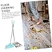 FOMIYES Stainless Steel Broom Dustpan Cleaning Tools Broom and Scoop for Indoor Outdoor Use Home Office Convenient Dustpan Kit