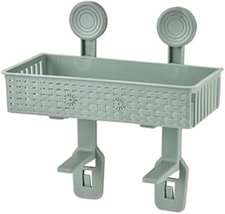 Chytaii Etagère de Douche Porte de Brosse à Dents Shampooing Mouchoirs Panier de Rangement Organisateur Mural Stockage Salle de Bains Autocollant en Plastique