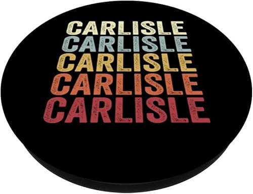 Miniatura 2 de Carlisle Massachusetts Carlisle MA Retro Vintage Text PopSockets Swappable PopGrip