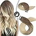 Produktbild Moresoo Ombre Tape In Echthaar Extensions Multi Colour Braun #6 Zu Blond #60 22zoll Glatt Haarverlängerung Remy Echthaar 20Pcs 50Gramm