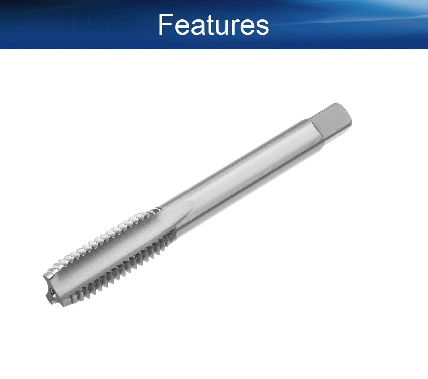 Auniwaig Machine Taps BSW 5/16-18 Thread Spiral Flute Tap Uncoated HSS for Tthreading Machine and Electric Drills 1PCS