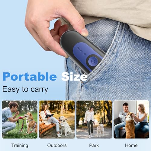 Holercoco Anti Barking Device for Dogs, Ultrasonic Dog Barking Deterrent Devices with 3 Modes, Dog Bark Control 50ft Range with 30 Days Battery Lift, Portable Stop Barking Device with Flashlight - Image 4