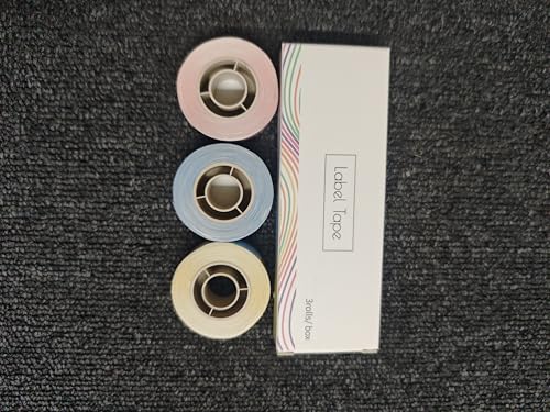 InkWon D110/D11S 熱転写プリンター用 耐水・耐油サーマルラベル紙,ピンク ブルー イエロー15*30mm