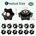 Sissatthai 12Pcs Star Knobs M8 Knurled Knob Black Clamping Knobs, Plastic Thread Knob Screw On M8 Wing Nut for Machinery Accessories