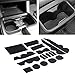 JDMCAR Liner Accessories Compatible with Toyota Tacoma 2016 2017 2018 2019 2020 Custom Fit Cup and Door Center Console Inserts 18PC Set (Double Cab,Solid Black)