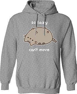 Pusheen The Cat So Lazy Can't Move Sweatshirt Cat Hoodie for Men
