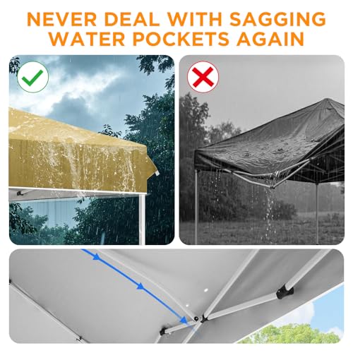 EAGLE PEAK 12x12 Pop Up Canopy Tent Easy Up Canopy Outdoor, Beige by EAGLE PEAK - Image 4