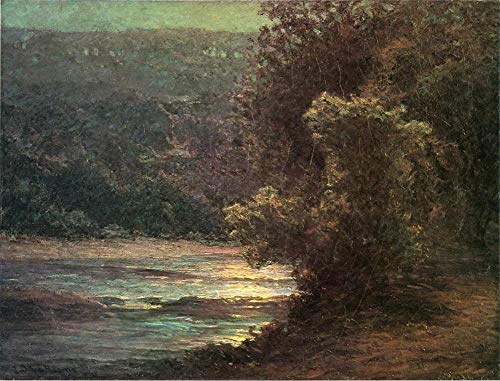 Peinture Clair de lune paysage eau vive John Ottis Adams Taille 04 Huile sur toile