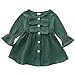 Produktbild DaMohony Kleid für Neugeborene und Mädchen, mit Glockenärmeln und Knöpfen Gr. 80 cm (12-18 Monate), grün