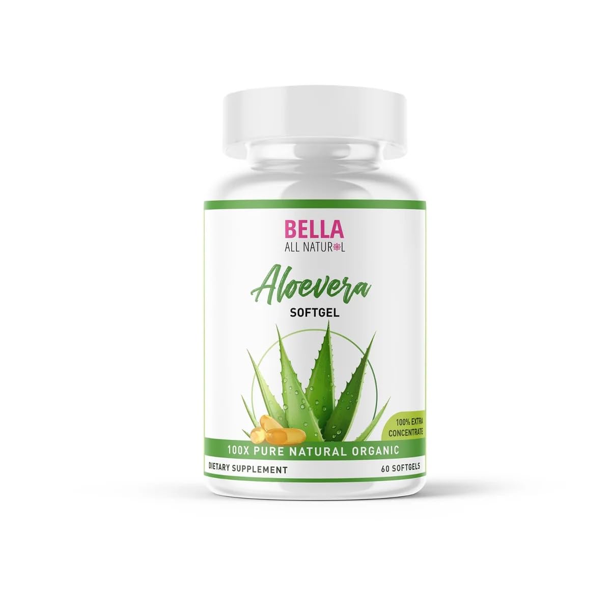 Bella All Natural Aloe Vera Softgels
