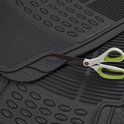 Bdk 4Pc Ridged Heavy Duty Rubber Floor Mats For Ford Fiesta (Black Color) #TOP6