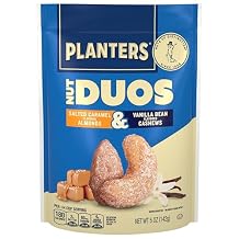 PLANTERS Nut Duos Salted Caramel Almond & Vanilla Bean Cashew, 5 oz Bag