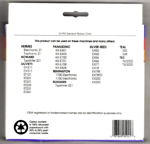 Cinta correctora negra para máquina de escribir GRC T381 miniatura 2