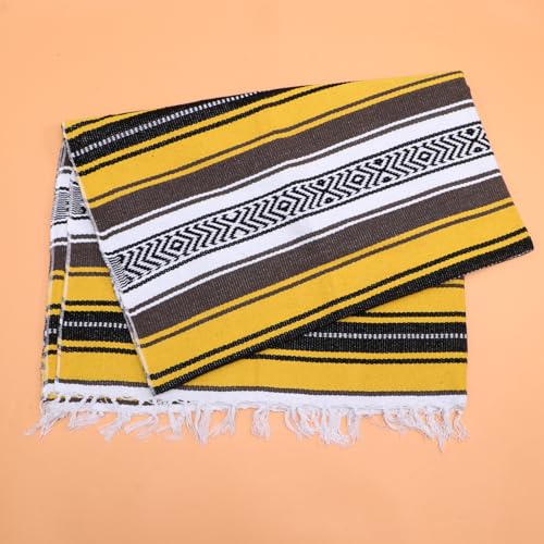 Couverture mexicaine polyvalente plaid doux coton polyester 130x180 - 8