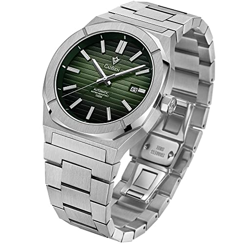 CADISEN 8200 Men's Mechanical Watches Full Stainless Steel Men Automatic Wristwatches Japan Movement Waterproof 100M (Green) CADISEN 8200 Men's Mechanical Watches Full Stainless Steel Men Automatic Wristwatches Japan Movement Waterproof 100M (Green)