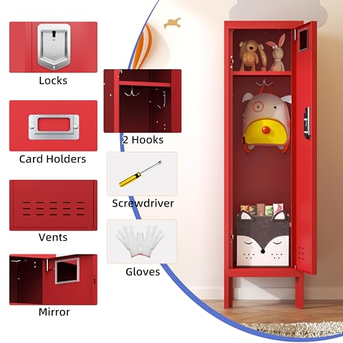 Image of BUTISOW Metal Cabinet Home Office Storage, Lockable Steel Locker with Door, 54 inch Height, Multi-Purpose for Home, Office, Gym, School, Garage
