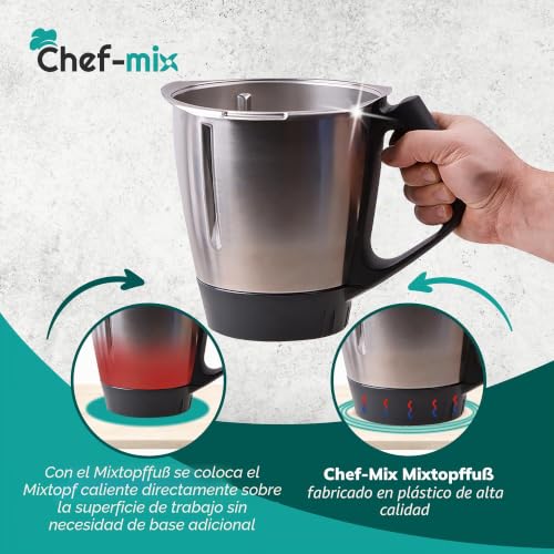 Miniatura 4 de Chef-Mix Base De Recipiente Tm 31 Recambio Para V Rwerk Therm Mix Base Para Vaso Tm31 - Base De Recipiente De Plástico Para Therm Mix Bol Mezclador Tm31 - Recambios Accesorios Therm Mix Tm31